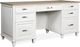 Riverside Furniture Osborne Timeless Oak/Winter White Executive Desk-0