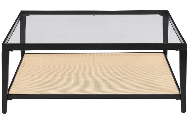 Coaster® Amherst Glass Top Coffee Table with Black Base-1