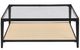 Coaster® Amherst Glass Top Coffee Table with Black Base-1