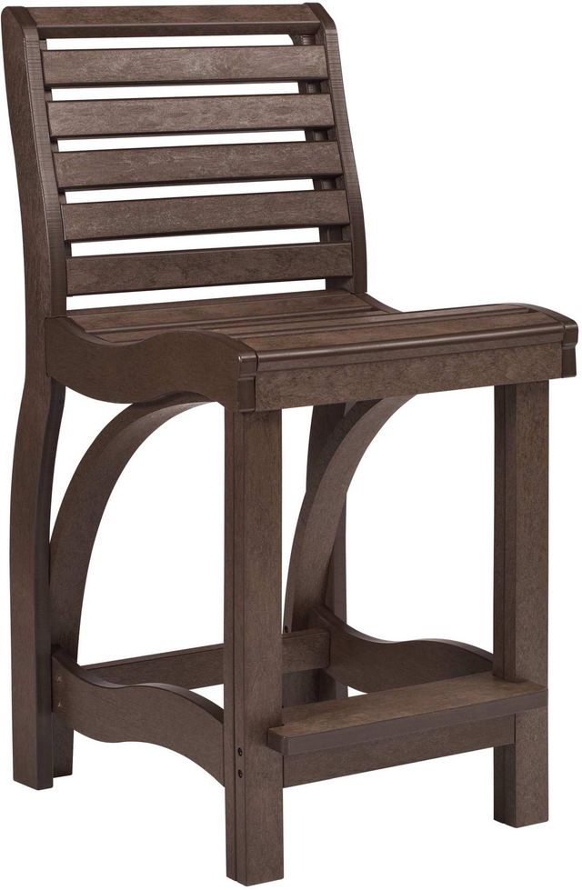 C R Plastics St. Tropez Chocolate Counter Stool-0