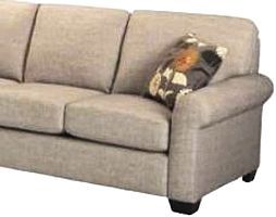 Superstyle Furniture Ltd. Customizable 5104 3-Piece Right-Arm Facing Curved Loveseat Sectional and Queen Bed-2
