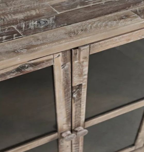 Jofran Inc. Rustic Shores Gray Wash 2-Door Accent Cabinet-3