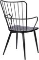 Armen Living Parisa Black Dining Arm Chair-4