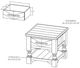 International Furniture Direct Dutton Brown 1-Drawer End Table-1