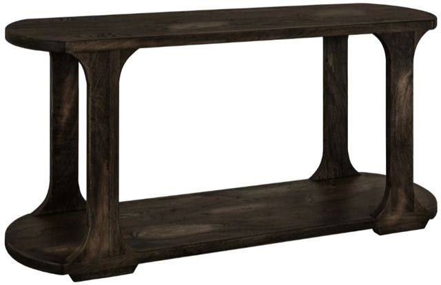 International Furniture Direct Balam Stained Dark Sofa Table-0