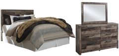 Benchcraft® Derekson 3-Piece Multi Gray King Panel Headboard Bed Set