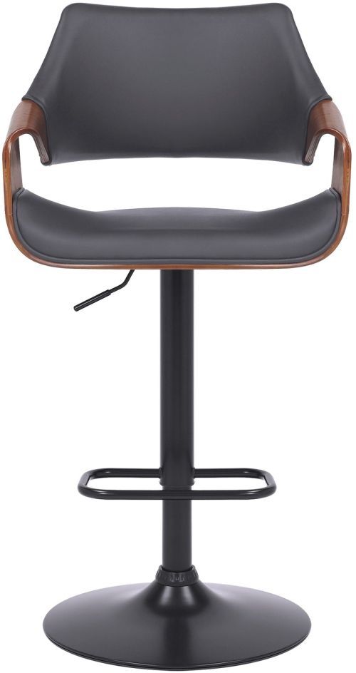 Armen Living Aspen Black/Brown/Gray Adjustable Swivel Bar Stool-3
