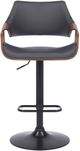 Armen Living Aspen Black/Brown/Gray Adjustable Swivel Bar Stool-3