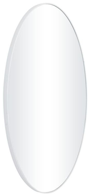 Deco Marche White Oval Thin Minimalistic Frame Mirror-1
