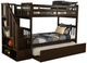 Kodiak Furniture Kelcie Dark Chocolate Twin/Twin Bunk Youth Bed with Trundle -0