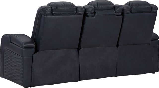 Signature Design by Ashley® Fyne-Dyme Sapphire Power Reclining Sofa with Adjustable Headrest-3