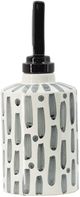 A & B Home Gray/White Wide Jar with Lid-2