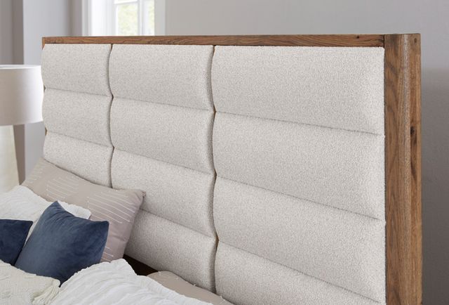 LM Co Home By Vaughan-Bassett Crafted Oak by Ben & Erin Napier Natural/Oatmeal King Upholstered Panel Bed-2