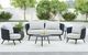 Elements International Bali Dark Gray/Olefin Gray Aluminum/Fabric Outdoor Chair-1
