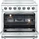 FORNO® Galiano 36" Stainless Steel Pro Style Electric Range-1