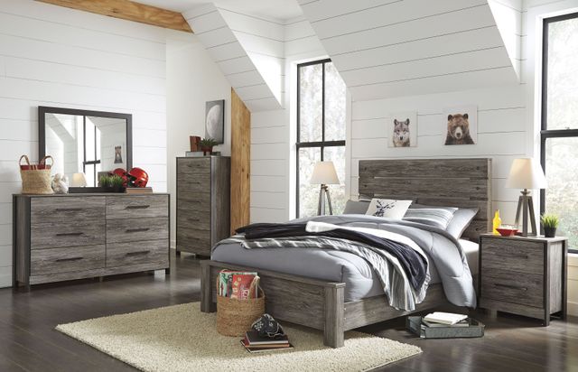Signature Design by Ashley® Cazenfeld 2-Piece Black/Gray Full Panel Bed Set-3
