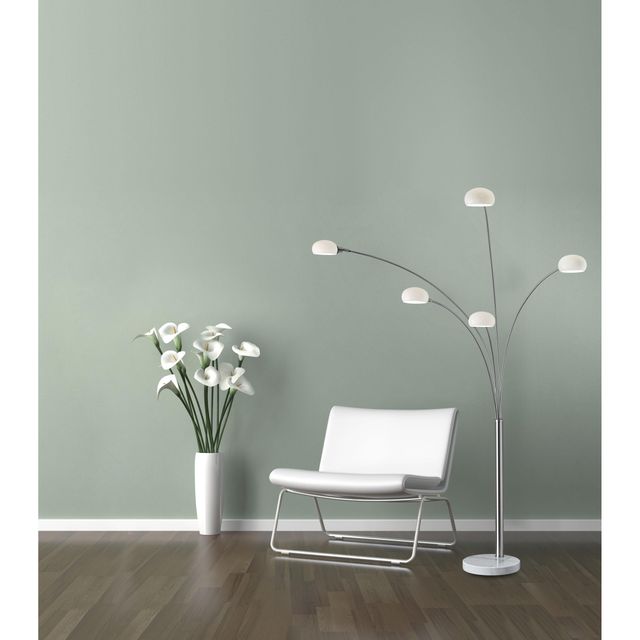 Adesso® Luna Brushed Steel Arc Lamp-1