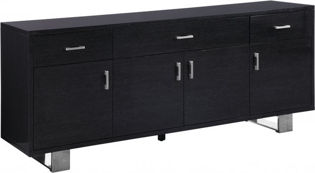 Meridian Furniture Excel Gray/Chrome Sideboard and Buffet-0