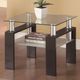 Coaster® Dyer Black Tempered Glass End Table with Shelf-2