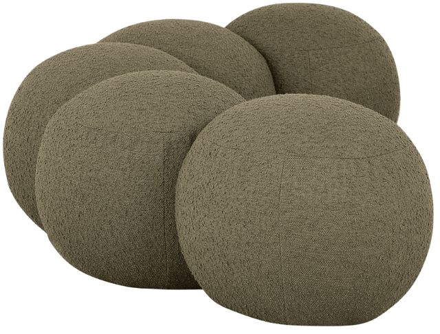 Meridian Furniture Apollo Olive 75" Boucle Fabric Upholstered Bench-2