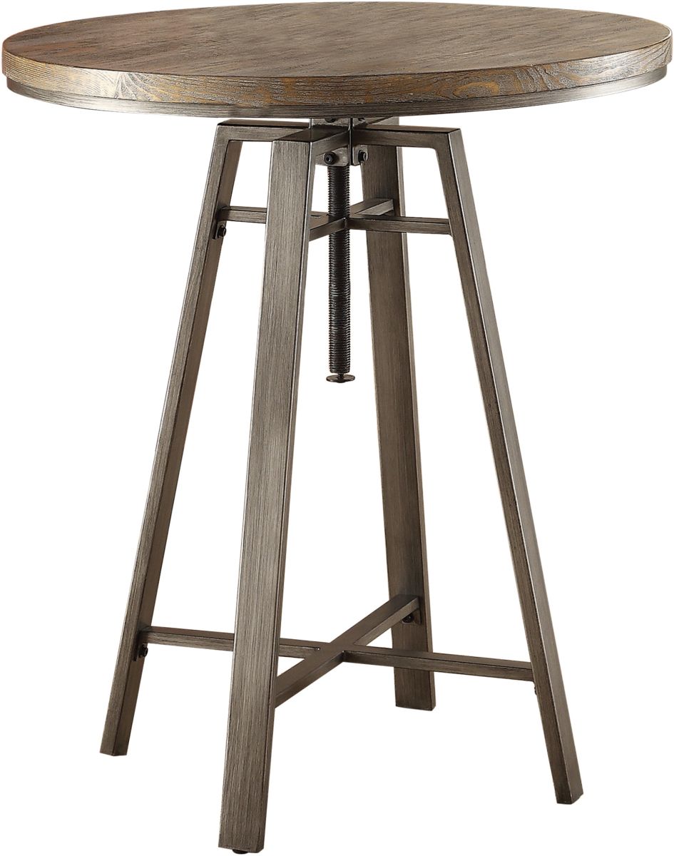Coaster Bartlett Brushed Nutmeg Adjustable Swivel Bar Table Comfort Center Furniture
