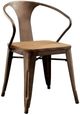 Furniture of America® Cooper 2-Piece Dark Bronze/Dark Oak Dining Side Chair Set-0
