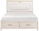 Homelegance® Montrose White Eastern King Platform Bed with Footboard Storage-2