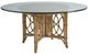 Tommy Bahama® Furniture Key Biscayne Emerald Bay 54'' Bamboo Veneered Top Dining Table with Leather-Wrapped Rattan Base-0