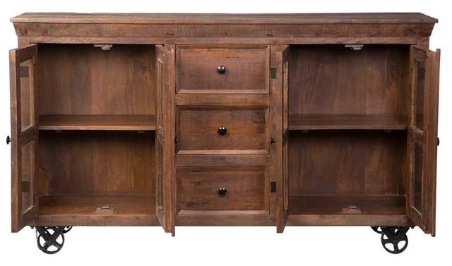 YHD Natural Mobile Sideboard-3