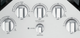 Café™ Brushed Stainless Steel Gas Cooktop Knob Kit-1