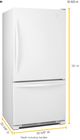 Whirlpool® Gold® 33 in. 22.0 Cu. Ft. White Bottom Freezer Refrigerator-2