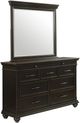 Elements International Slater Black Dresser and Mirror-0