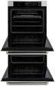 ZLINE Autograph Edition 30" Stainless Steel with Polished Nickel Helix Handles Professional True Convection Double Wall Oven with Air Fry and Self Clean-2
