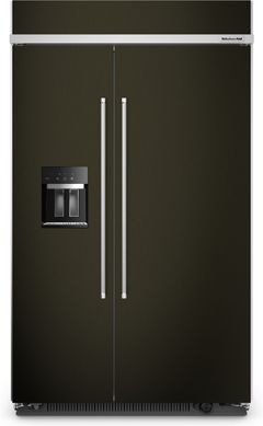 KitchenAid® 48 in. 29.4 Cu. Ft. PrintShield™ Black Stainless Steel Built In Counter Depth Side-by-Side Refrigerator