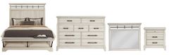 Bernards Bellamy Lane 4-Piece Whitewash King Panel Bedroom Set