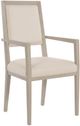 Bernhardt Axiom Beige/Linear Gray Dining Arm Chair-0
