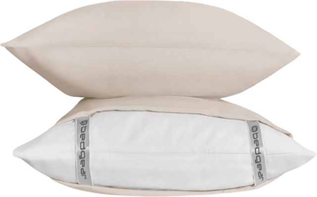 BEDGEAR® Hyper-Linen™ 2-Piece Medium Beige Queen Pillow Case Set-3