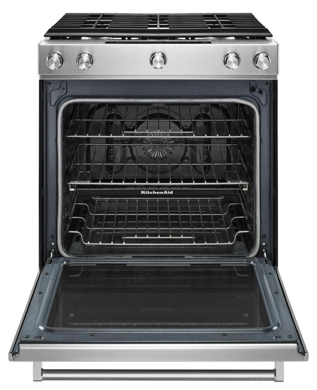 KitchenAid® 30" Stainless Steel Slide In Gas Range-1