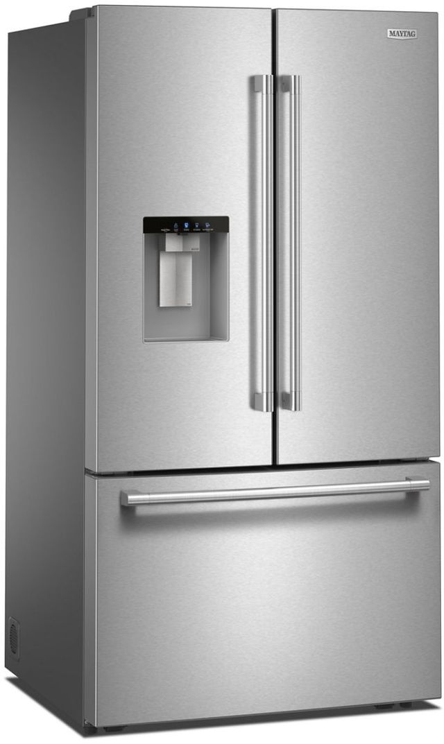 Maytag 36" 29.58 Cu. Ft. Fingerprint Resistant Stainless Steel French Door Refrigerator with In-Door-Ice® Dispensing System-2