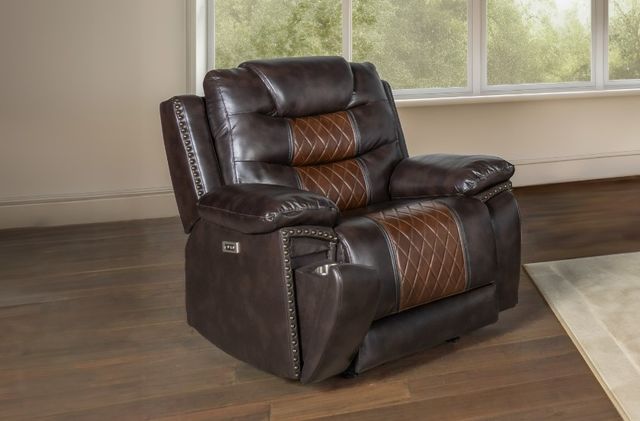 New Classic® Home Furnishings Nikko Brown Power Glider Recliner-1