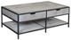 Horizon Home® Edgewood Gray Cocktail Table with Black Metal Frame -0