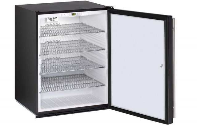 U-Line® ADA Series 24" 5.3 Cu. Ft. Black Built-In or Freestanding Under The Counter Refrigerator-1