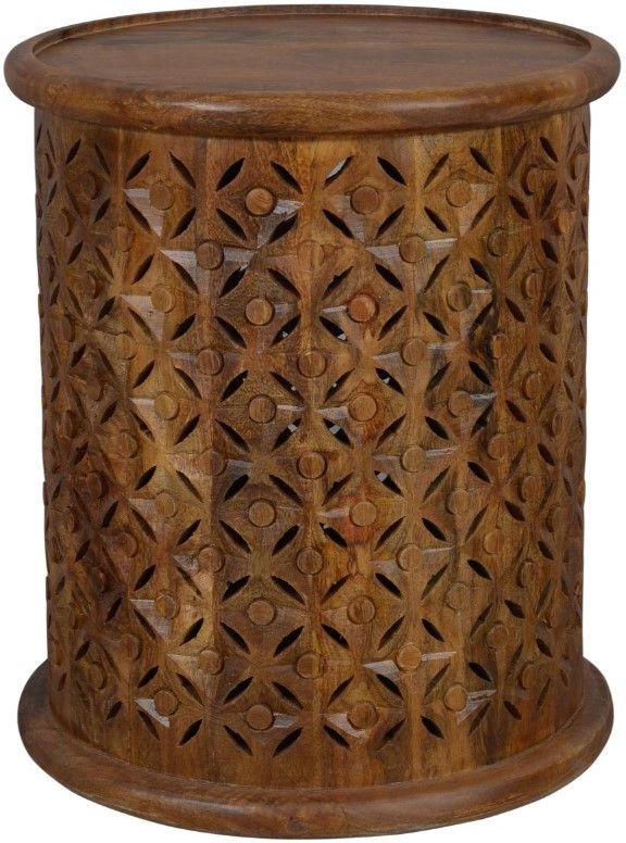 Jofran Inc. Global Archive Decker Mango Small Drum Table-0