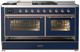 Ilve® Majestic III 60" Midnight Blue Pro Style Dual Fuel Liquid Propane Range with French Top and Copper Trim-2