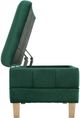 Elements International Crosby Royale Evergreen Storage Ottoman-3