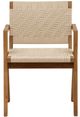 Dovetail Furniture Mesa Cream/Natural Wicker/Wooden Outdoor Dining Chair-1