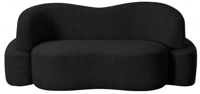 Meridian Furniture Principessa Black Boucle Fabric Loveseat-1