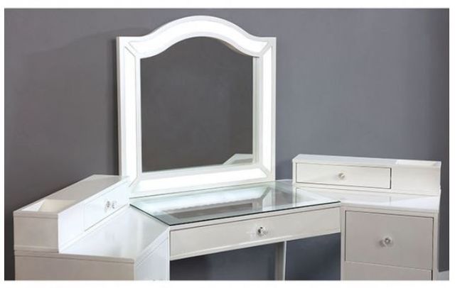 Furniture of America® Tracie Luminous White Vanity Set-1