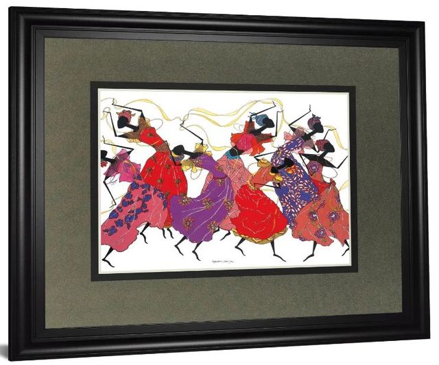 Classy Art Lead Dancer In Purple Gown by Augusta Asberry Wall Art-1