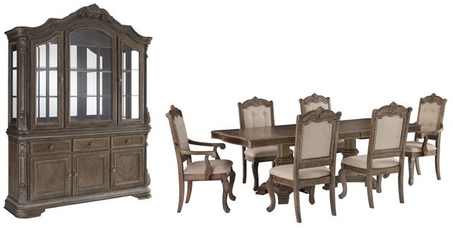 Signature Design by Ashley® Charmond 8-Piece Brown Dining Set-0